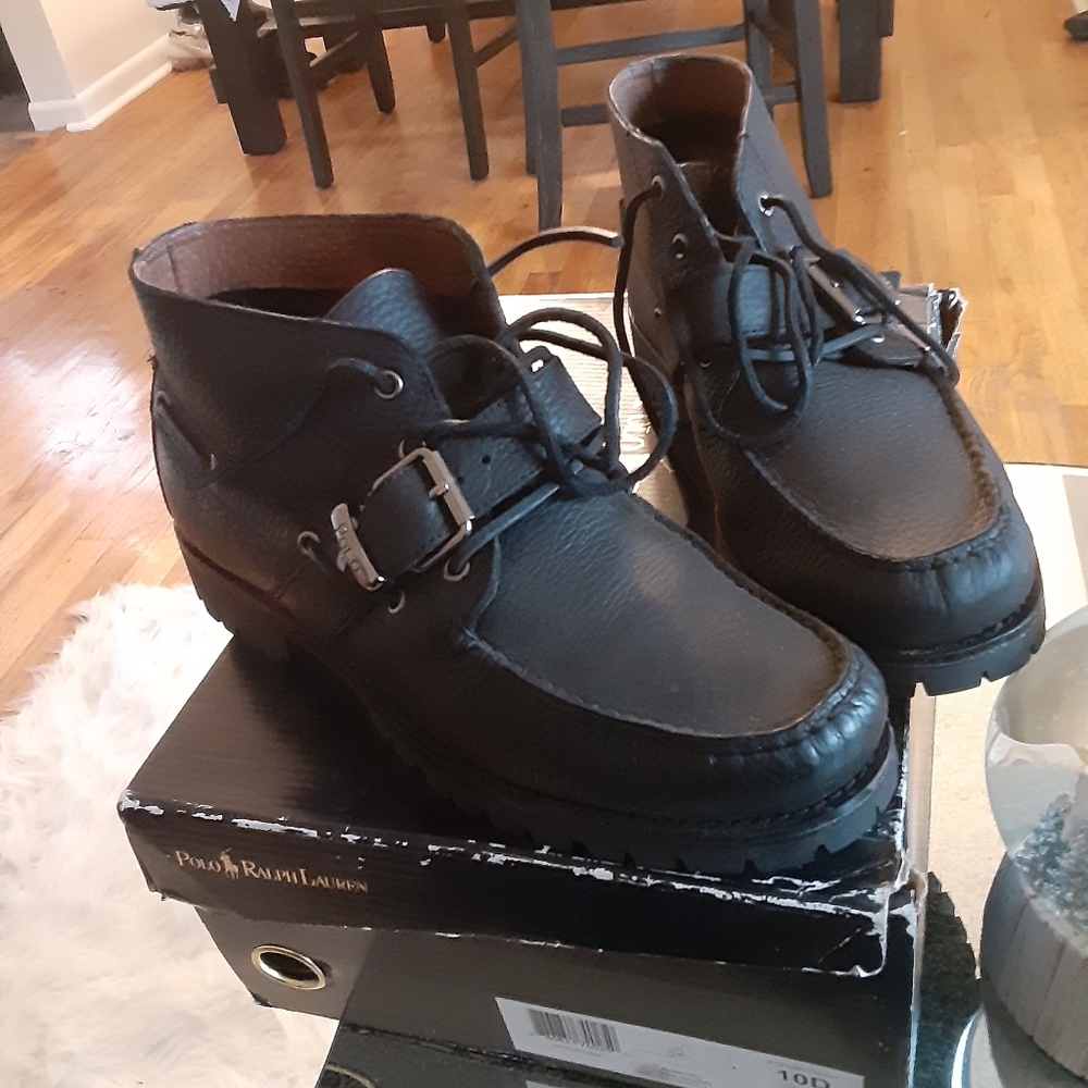 Ralph Lauren leather Rumford ankle boots